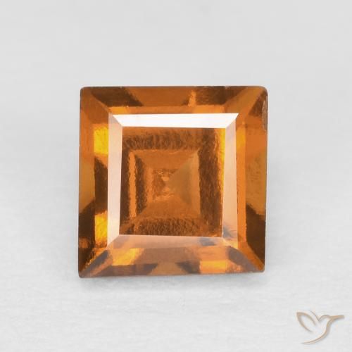 0.94ct Natural Laranja amarelado granada hessonita, Quadrado, VS