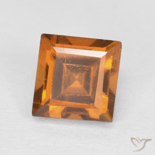 granada hessonita Laranja amarelado Natural 0.94ct, Quadrado, VS