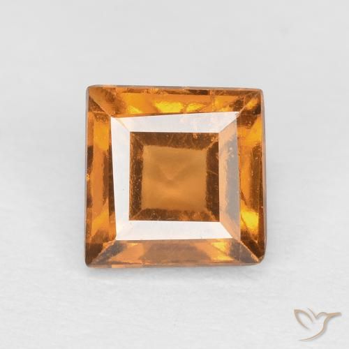 0.91ct Natural laranja marrom granada hessonita, Quadrado, VS