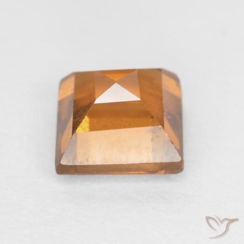 granada hessonita laranja marrom Natural 0.91ct, Quadrado, VS