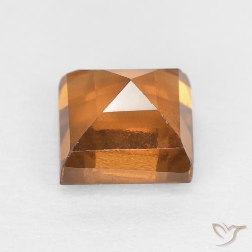 granada hessonita laranja marrom Natural 1.07ct, Quadrado, VS