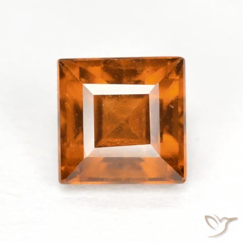 1.57ct Natural Laranja Profundo granada hessonita, Quadrado, VS