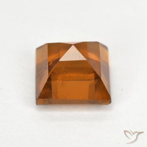 granada hessonita Laranja Profundo Natural 1.57ct, Quadrado, VS