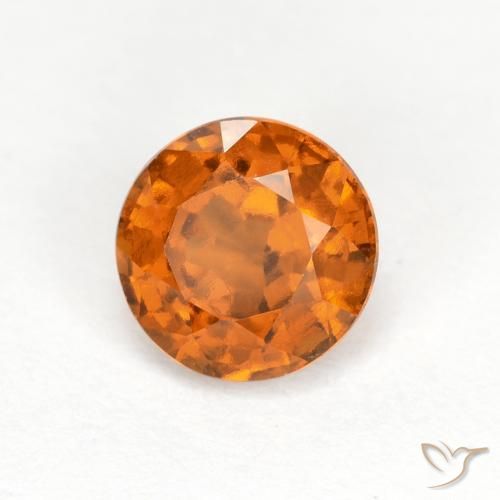 granada hessonita Laranja Profundo Natural 1.04ct, Redondo, VS