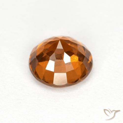 granada hessonita Laranja Profundo Natural 1.04ct, Redondo, VS