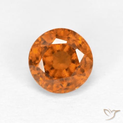 1.05ct Natural Laranja Médio granada hessonita, Redondo, VS
