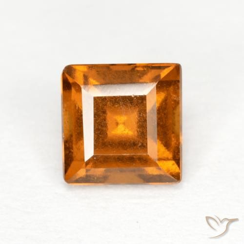 0.88ct Natural laranja marrom granada hessonita, Quadrado, VS
