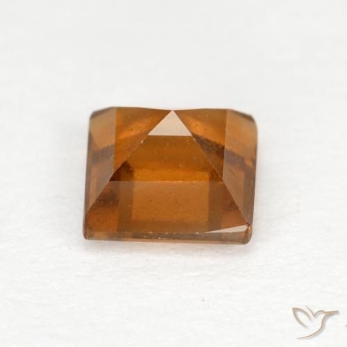 granada hessonita laranja marrom Natural 0.88ct, Quadrado, VS