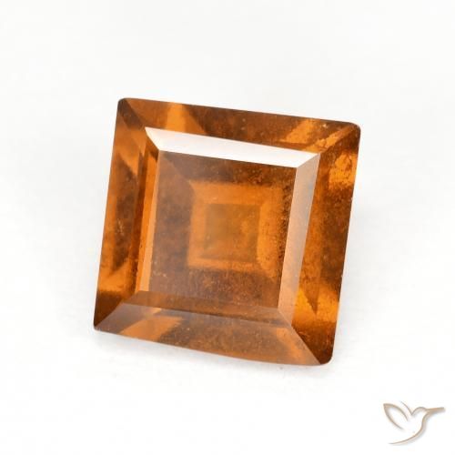 granada hessonita Laranja Profundo Natural 1.82ct, Quadrado, VS