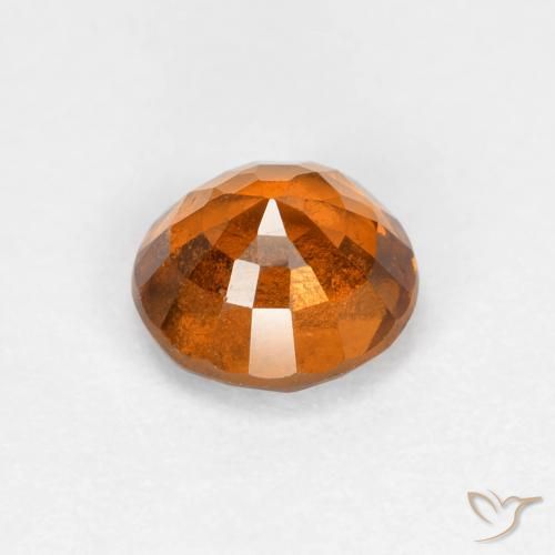 granada hessonita Laranja Profundo Natural 0.92ct, Redondo, VS-SI