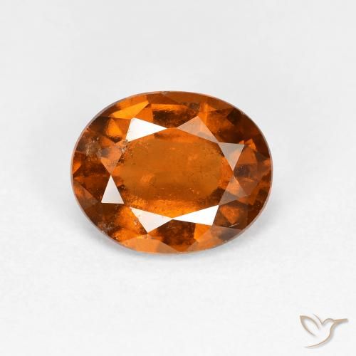 1.86ct Natural laranja avermelhado granada hessonita, oval, VS-SI