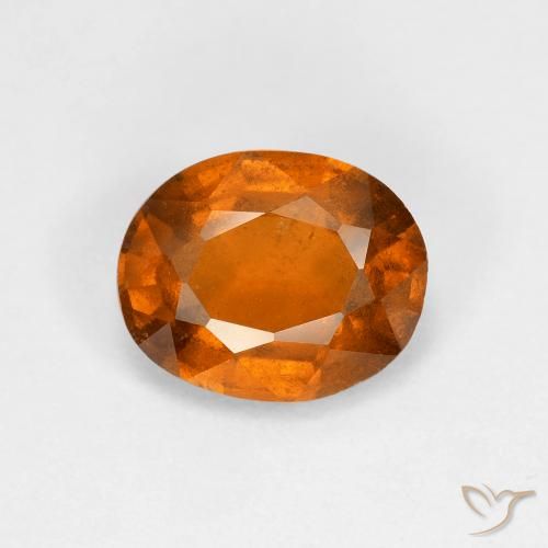1.92ct Natural Laranja médio-escuro granada hessonita, oval, VS-SI