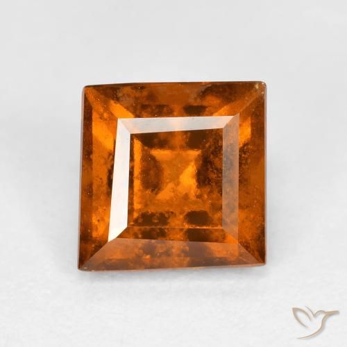 1.79ct Natural Laranja Profundo granada hessonita, Quadrado, VS-SI