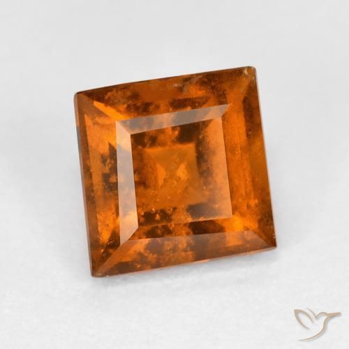granada hessonita Laranja Profundo Natural 1.79ct, Quadrado, VS-SI
