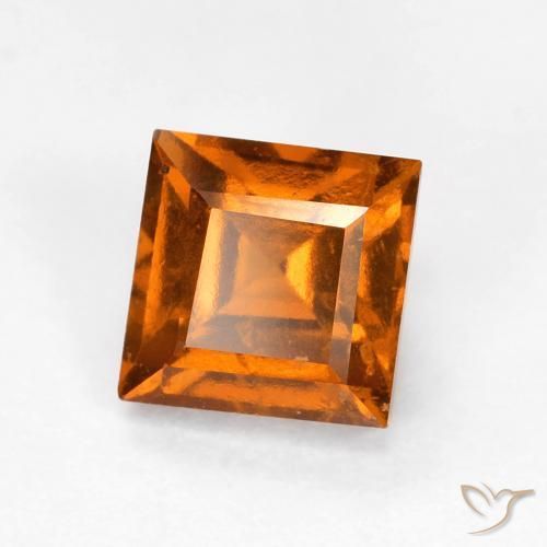 granada hessonita Laranja médio-escuro Natural 1.05ct, Quadrado, VS-SI
