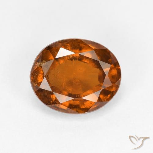 1.81ct Natural Laranja escuro granada hessonita, oval, VS-SI