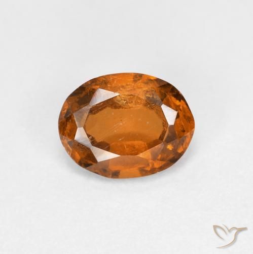 0.78ct Natural Laranja amarelado granada hessonita, oval, VS