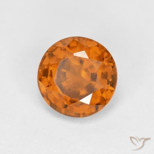 granada hessonita Laranja Médio Natural 0.94ct, Redondo, VS