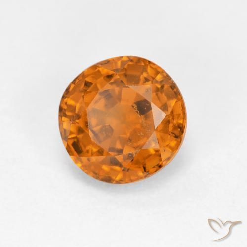 granada hessonita Laranja amarelado Natural 1.06ct, Redondo, VS