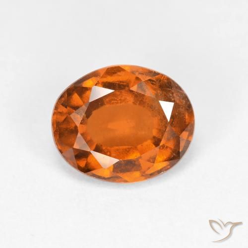 1.86ct Natural Laranja Profundo granada hessonita, oval, VS