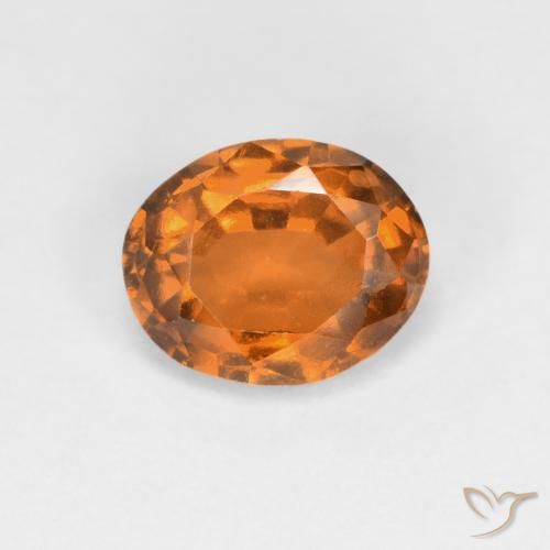 1.10ct Natural âmbar laranja granada hessonita, oval, VS