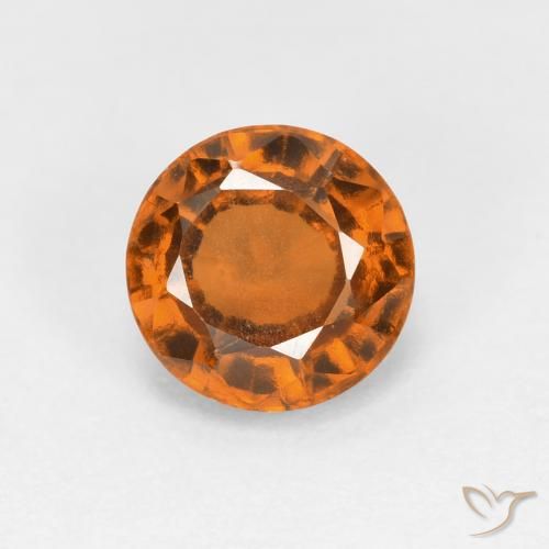 1.18ct Natural Laranja Médio granada hessonita, Redondo, VS