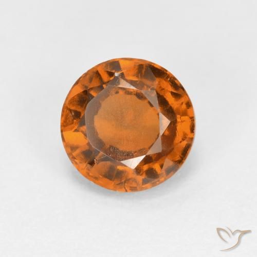 granada hessonita Laranja Médio Natural 1.18ct, Redondo, VS