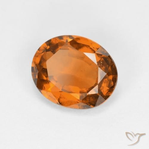 granada hessonita Laranja amarelado Natural 2.03ct, oval, VS