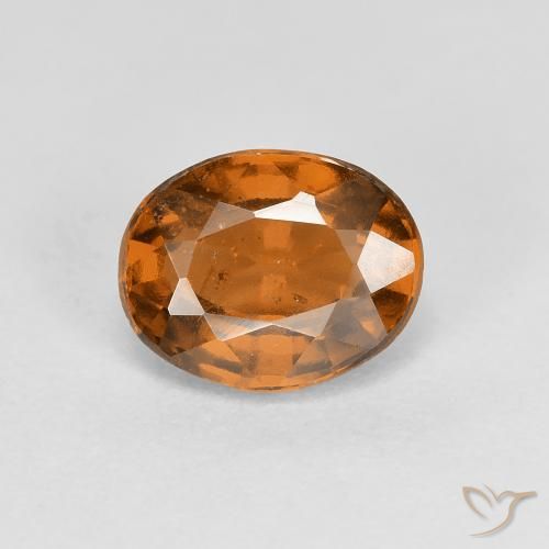 1.25ct Natural Laranja Profundo granada hessonita, oval, VS
