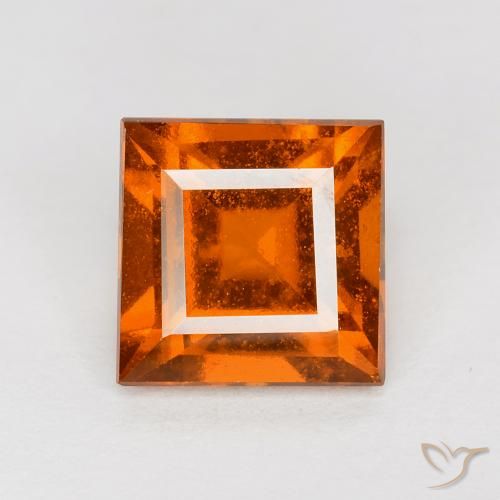 1.70ct Natural Laranja Profundo granada hessonita, Quadrado, VS