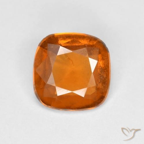 1.31ct Natural Laranja Profundo granada hessonita, Almofada, VS