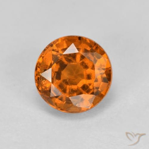 1.02ct Natural Laranja Médio granada hessonita, Redondo, VS, Photo A