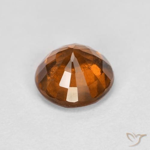 granada hessonita laranja avermelhado Natural 1.03ct, Redondo, VS