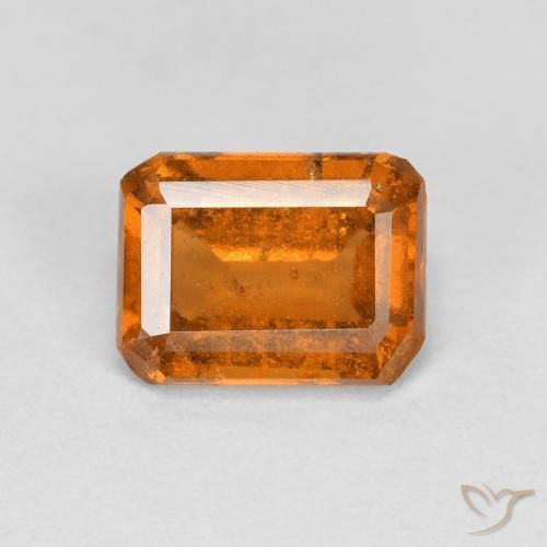 1.74ct Natural Laranja Médio granada hessonita, Corte Esmeralda, VS