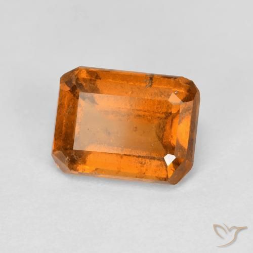 granada hessonita Laranja Médio Natural 1.74ct, Corte Octógono / Esmeralda, VS