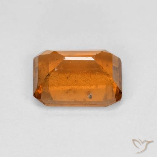 granada hessonita Laranja Médio Natural 1.74ct, Corte Octógono / Esmeralda, VS