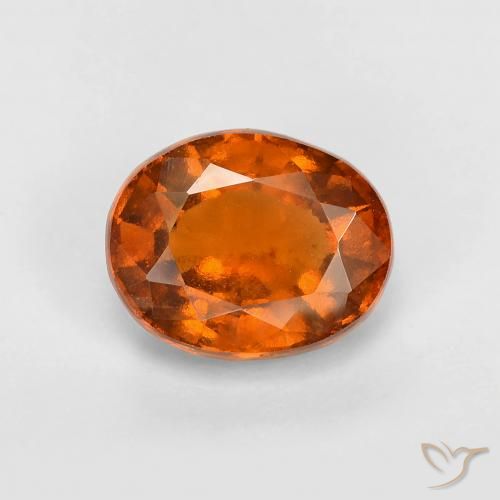 2.07ct Natural Laranja médio-escuro granada hessonita, oval, VS