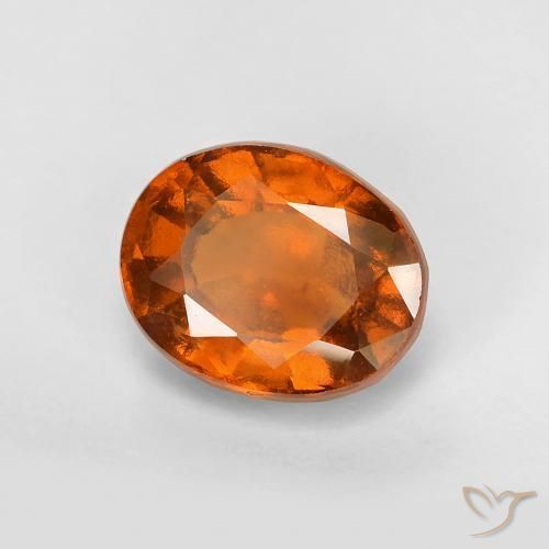 granada hessonita Laranja médio-escuro Natural 2.07ct, oval, VS