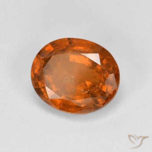 granada hessonita Laranja Médio Natural 2.25ct, oval, VS