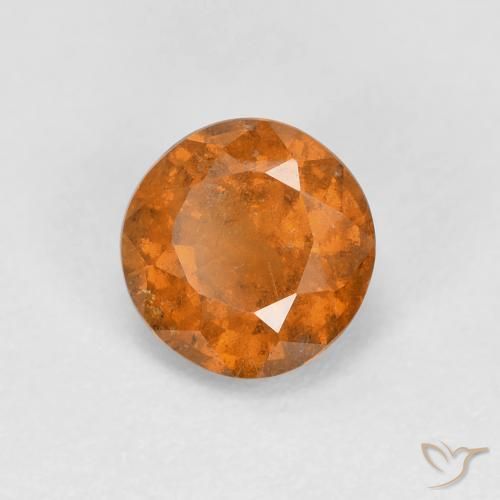 0.93ct Natural Laranja Médio granada hessonita, Redondo, VS