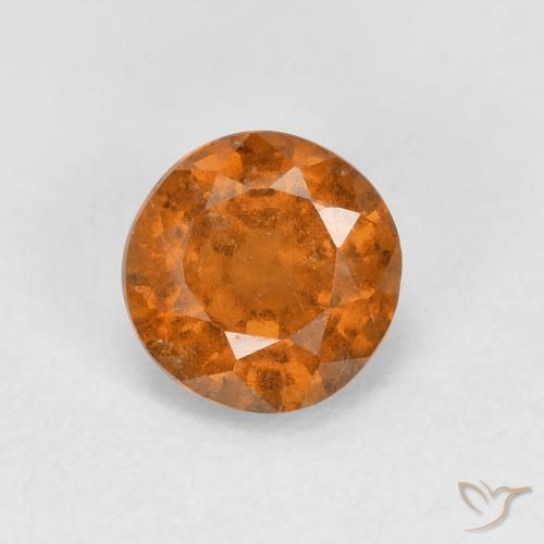 granada hessonita Laranja Médio Natural 0.93ct, Redondo, VS