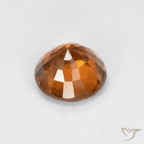 granada hessonita Laranja médio-escuro Natural 0.92ct, Redondo, VS