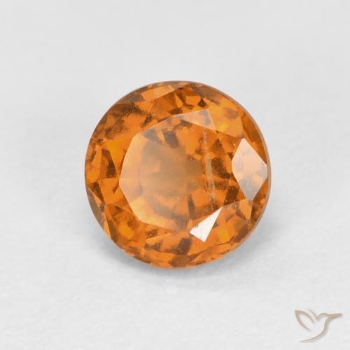 granada hessonita Laranja amarelado Natural 1.15ct, Redondo, VS