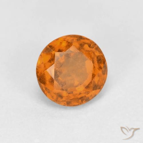 granada hessonita terra laranja Natural 1.03ct, Redondo, VS