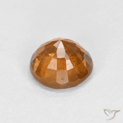 granada hessonita terra laranja Natural 1.00ct, Redondo, VS