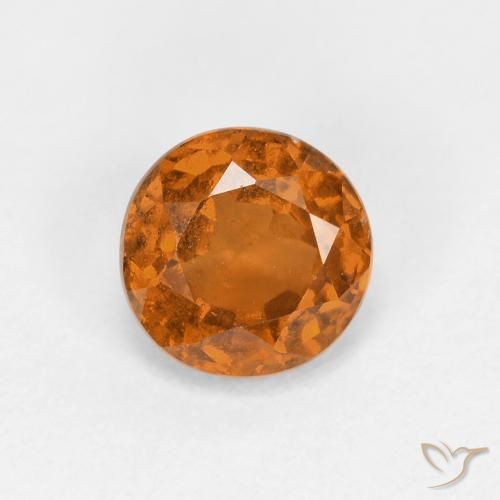 0.89ct Natural Laranja Médio granada hessonita, Redondo, VS