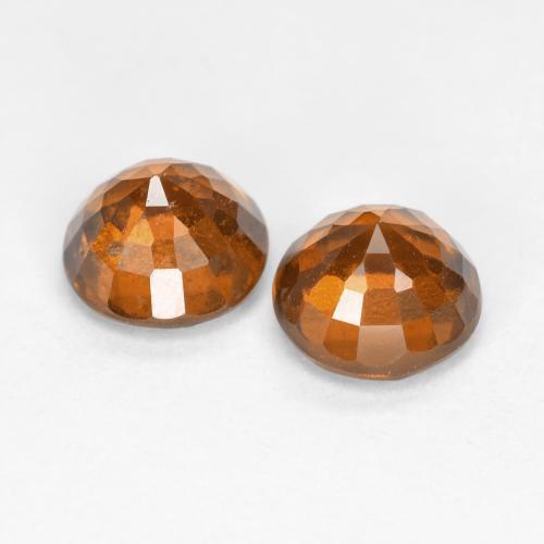 Pedras preciosas de granada hessonita laranja natural de 2,07 ct, corte redondo, VS