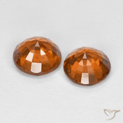 Pedras preciosas de granada hessonita Laranja Profundo natural de 1.82 ct, Redondo, VS