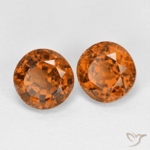 Pedras preciosas de granada hessonita Laranja Profundo natural de 2.16 ct, Redondo, VS