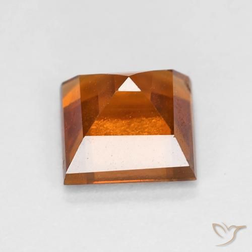 granada hessonita Laranja médio-escuro Natural 2.04ct, Quadrado, VS